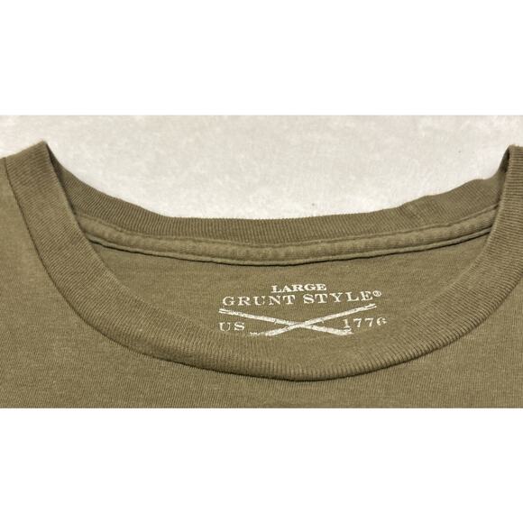 Grunt Style T Shirt Men’s Large Grumpy Old Vet I Do What I Want Army Green - Picture 3 of 8